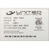 Control, United Spa Controls CB, 5.5kW, P1, P2, Aux, Lt, T7-S : CB117S