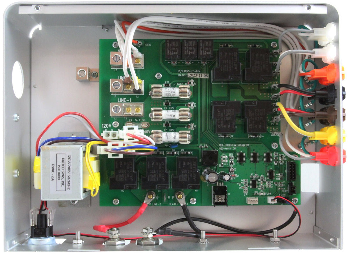 Control, United Spa Controls C5B, 4kW, w/T7S, Pressure Switch : CB117P - United Spa Controls - CB117P - PartsForSpas.com
