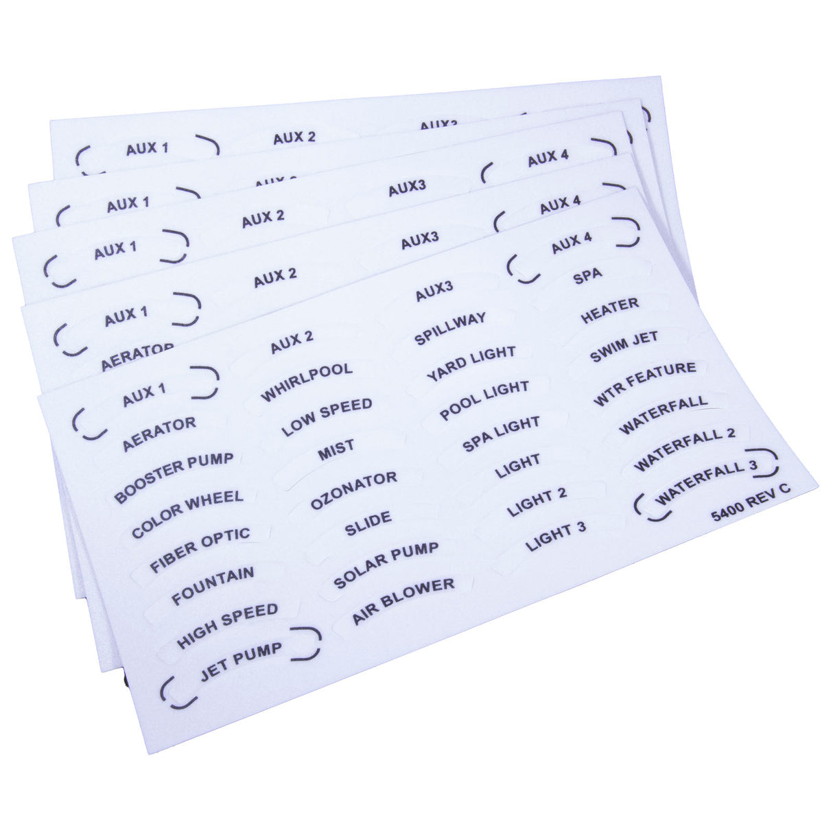Decal Set, Zodiac, JPS, 4 Function Spa Side Remote : 5400+