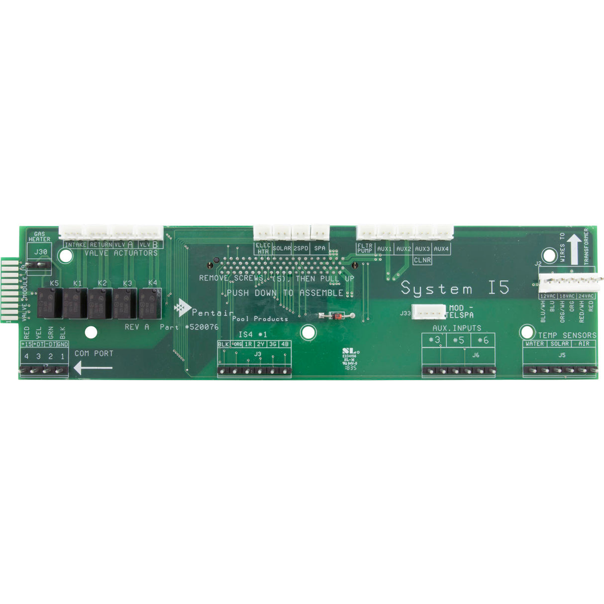 PCB, Pentair, IntelliTouch®, i5-3 : 520265