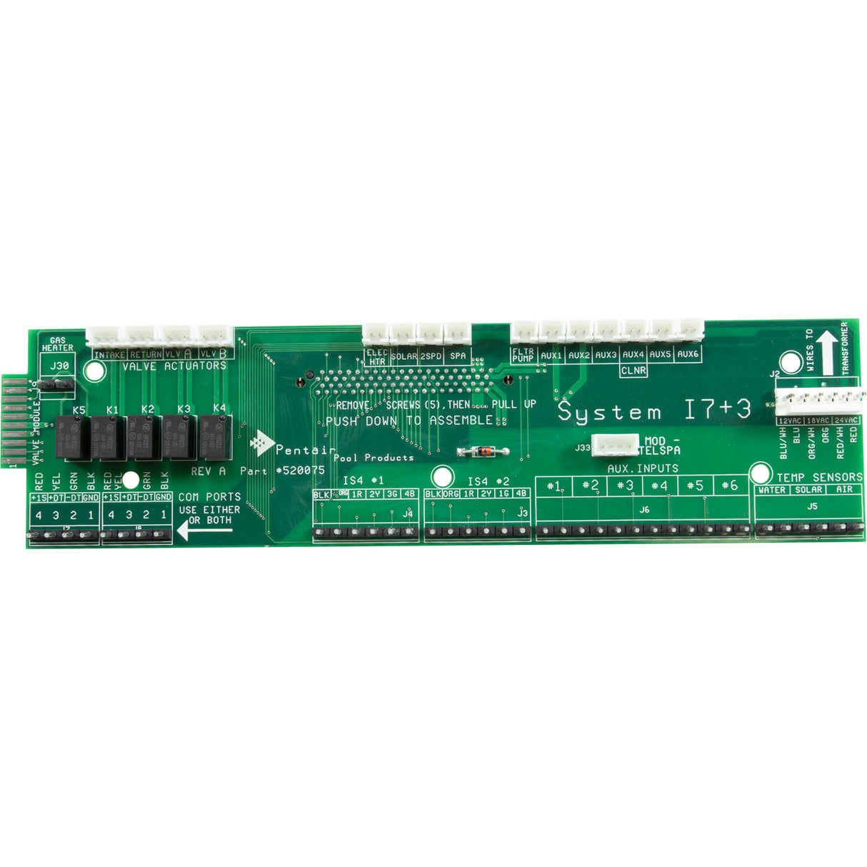 PCB, Pentair, IntelliTouch®, i7-3 : 520266
