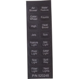 Label, Pentair EasyTouch/Compool QuickTouch I, Wireless : 520124