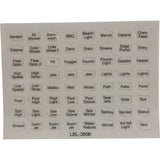 Label, Pentair, Compool, Indoor Control Panel, CP3800 : LBL3800