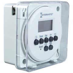 Timer, Digital, Intermatic, 24H/7D, 120-277V, SPDT, Flush Mount : FM1D20E-AV
