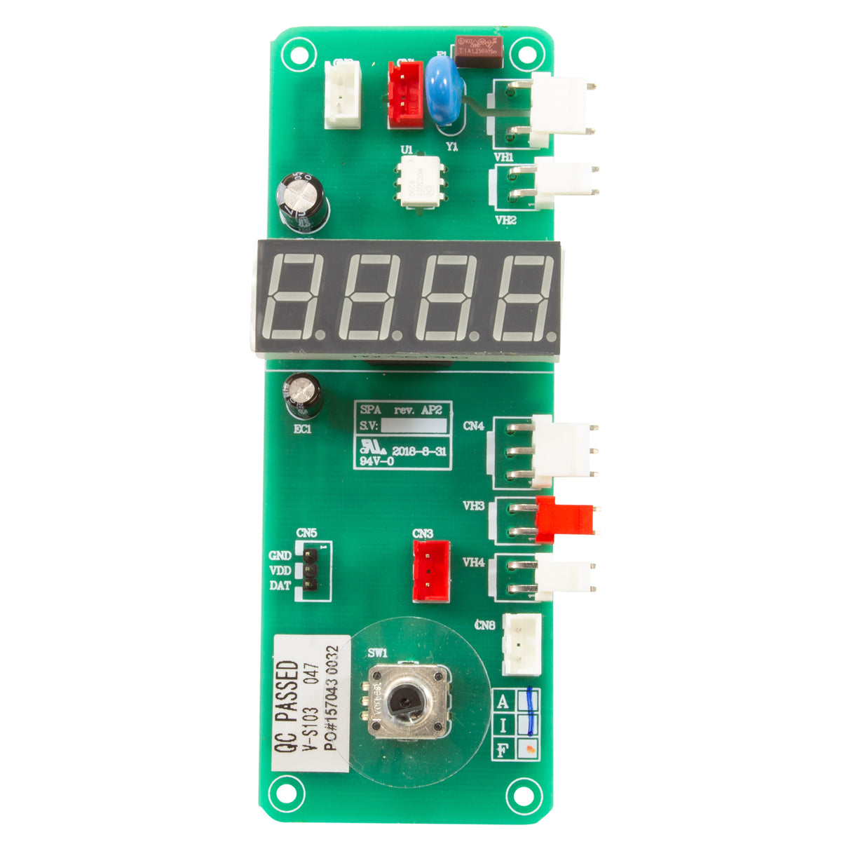 PCB, Raypak, 0005/0011, with LED Display : 017145F