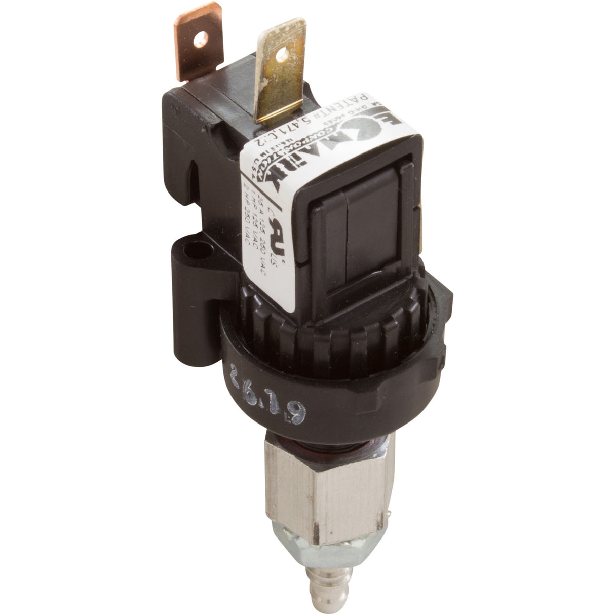 Air Switch, Tecmark, SPNO, 25 Amp, Latching, Center Spout : TBS3207A - Tecmark - TBS3207A - PartsForSpas.com