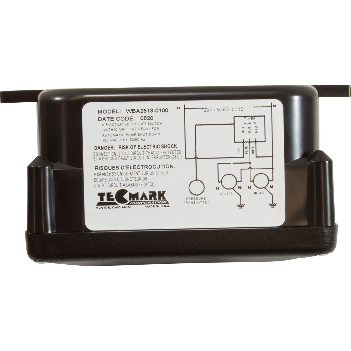 Timer, Tecmark, 120V, 1.0HP, Sensor Connector, Solid State : WBA2513-0100