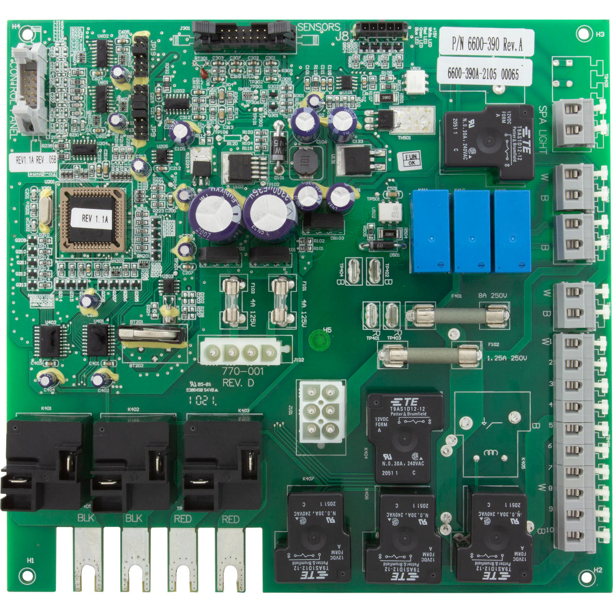 PCB, Sundance Spas 880NT, 2-Pump, LCD, 2014 : 6600-390