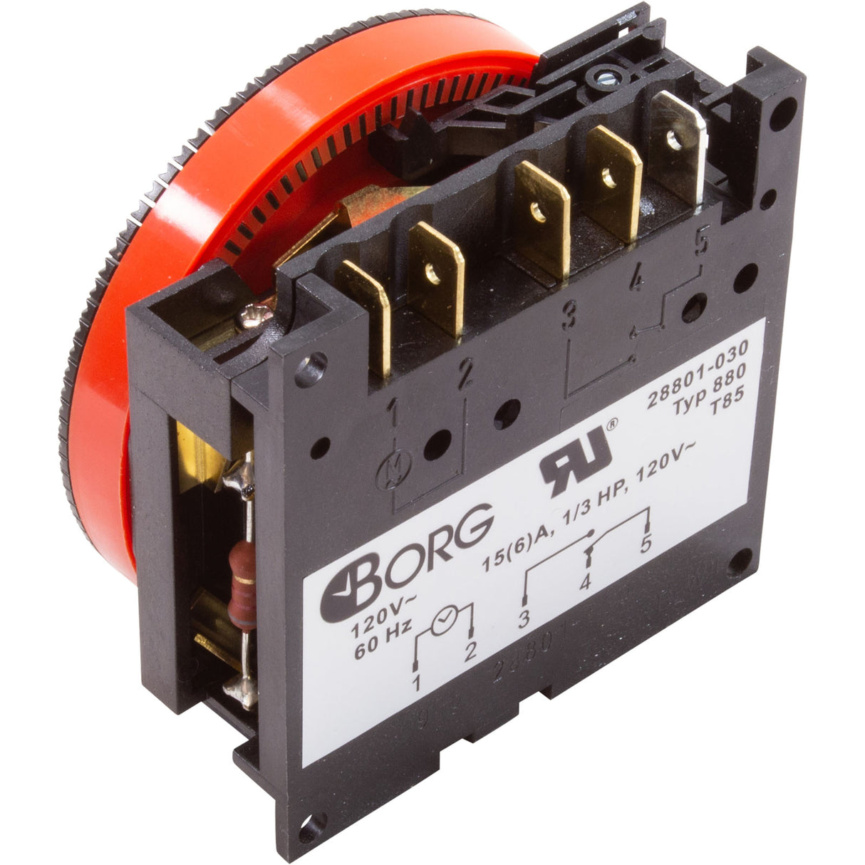 Timer, Diehl, SPDT, Panel Mount, 115v, 15A, 24hr : TA4079