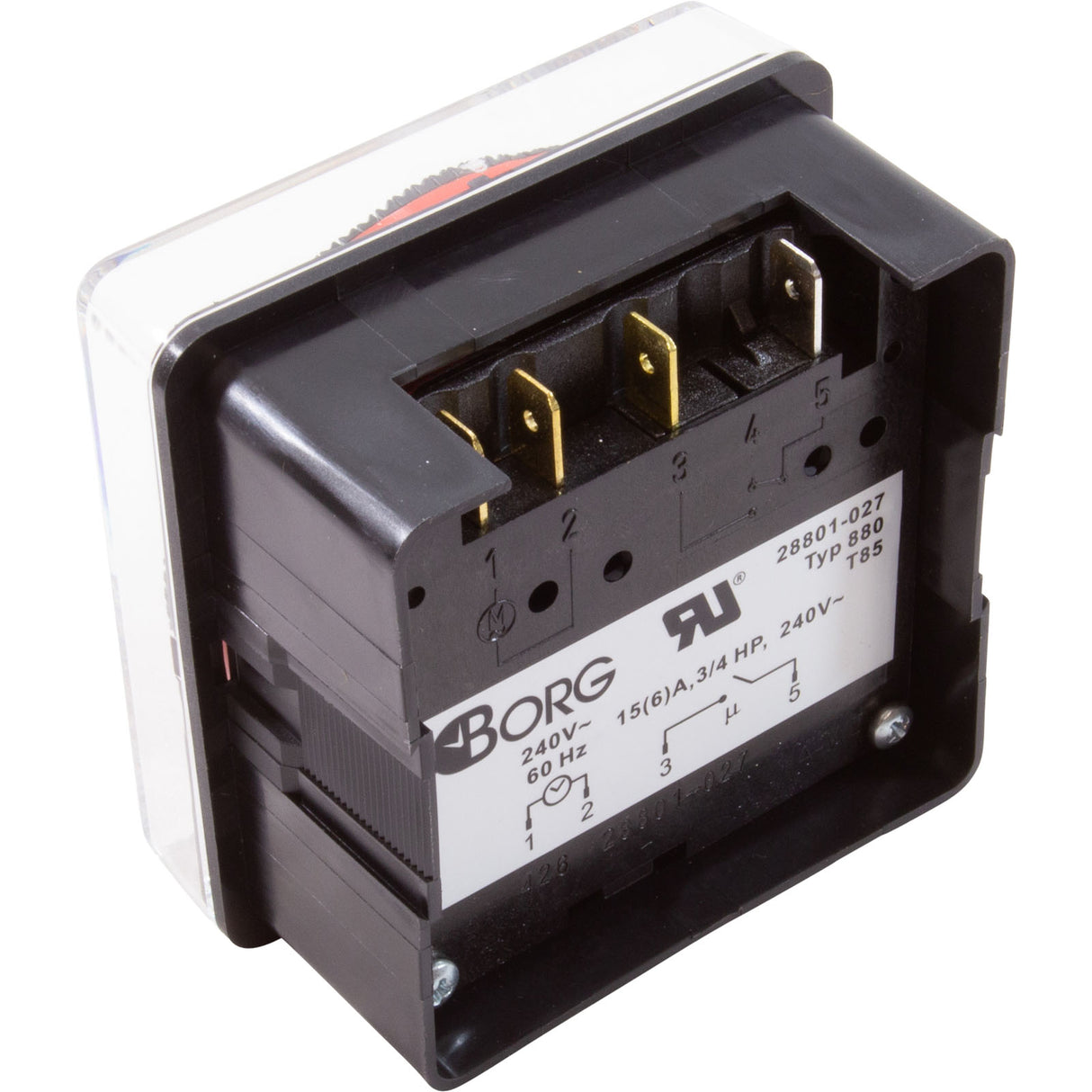 Timer, Diehl, SPST, Panel Mount, 230v, 20A, 24hr : TA4065