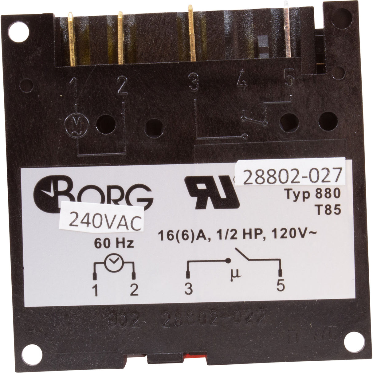 Timer, Diehl, SPST, Panel Mount, 230v, 20A, 7day : TA4066