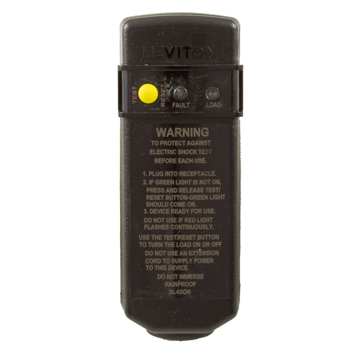 GFCI, Leviton, 20A, 115v, Self-Test Auto Reset, Right Angle : GSRA2