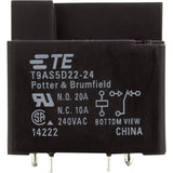 Relay, P&B, T9AP, SPDT, 20A, 24vdc, PCB Mount : T9AS5D22-24