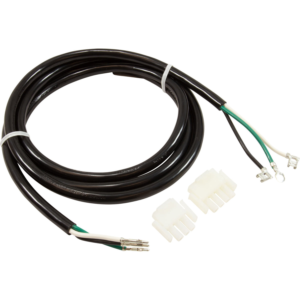 Cord, Hydro-Quip, 14/3 x 72", White AMP-3/AMP-4 Male (G, B, W) : 30-0324-72