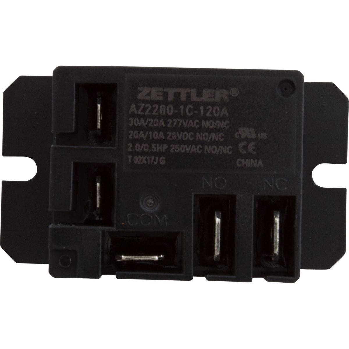 Power Relay, Zettler, SPDT, 30A, 115v, Mini,  AZ2280-1C-120A : AZ2280-1C-120A