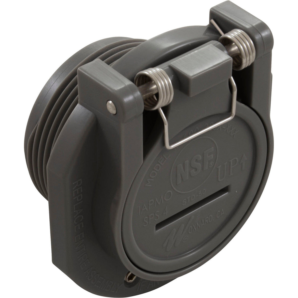 Vac Lock 1 1/2"Mpt - Dark Gray : 600-2209-DKG - Waterway Plastics - 806105229519 - PartsForSpas.com