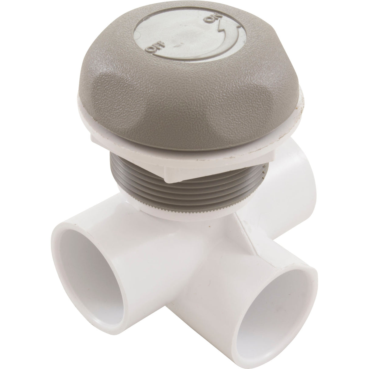 Valve Assy., On/Off Turn, Horizontal, Gray : 600-4387 - Waterway Plastics - 806105102645 - PartsForSpas.com