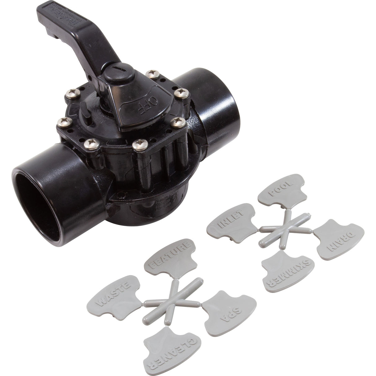 2"S Tru Seal 2-Way Dvtr Valve Strt. Assy. : 600-7060-CPVC - Waterway Plastics - 806105102805 - PartsForSpas.com