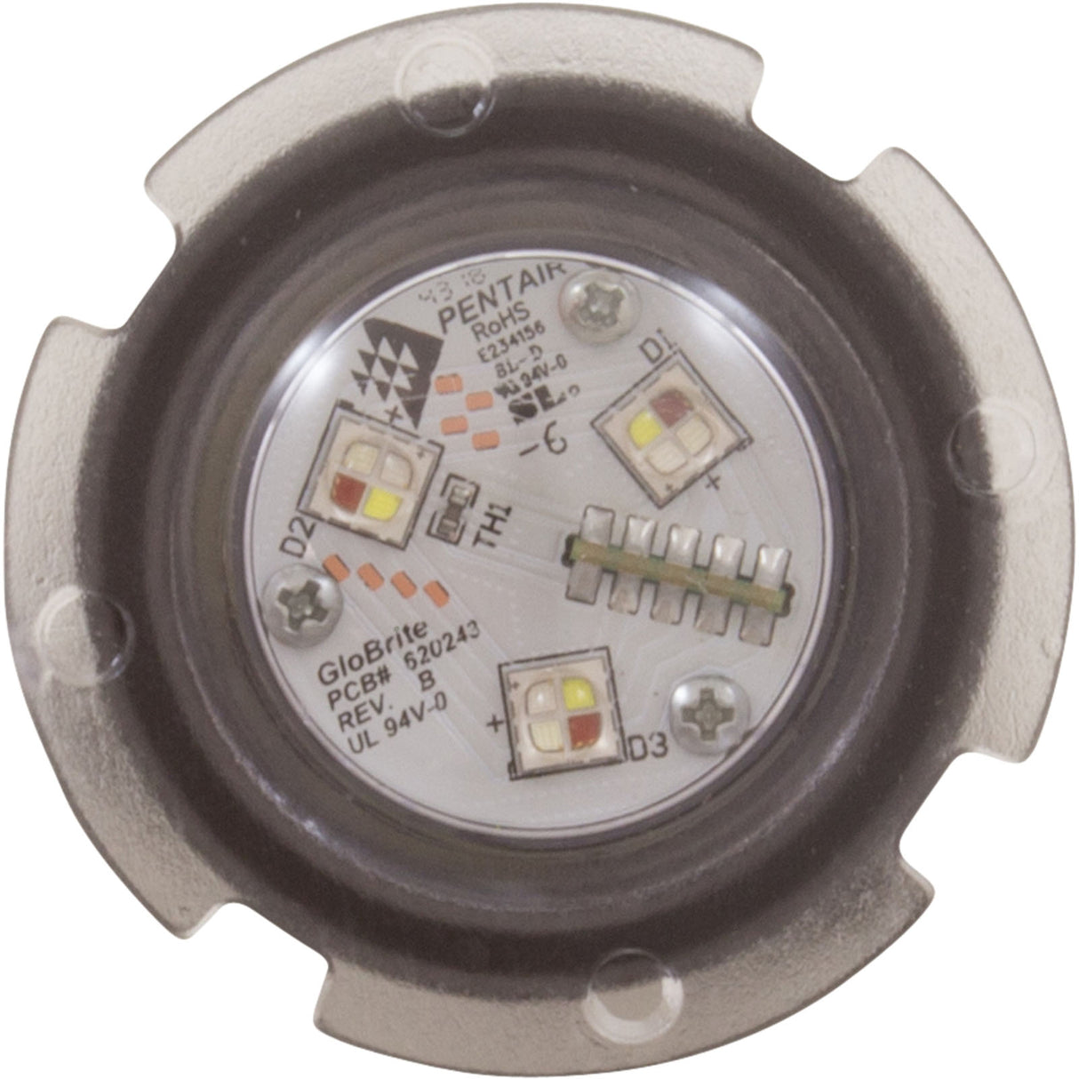 Pool/Spa Light, Pentair GloBrite Color LED, 12v, 15W, 50ft Cord : 602054