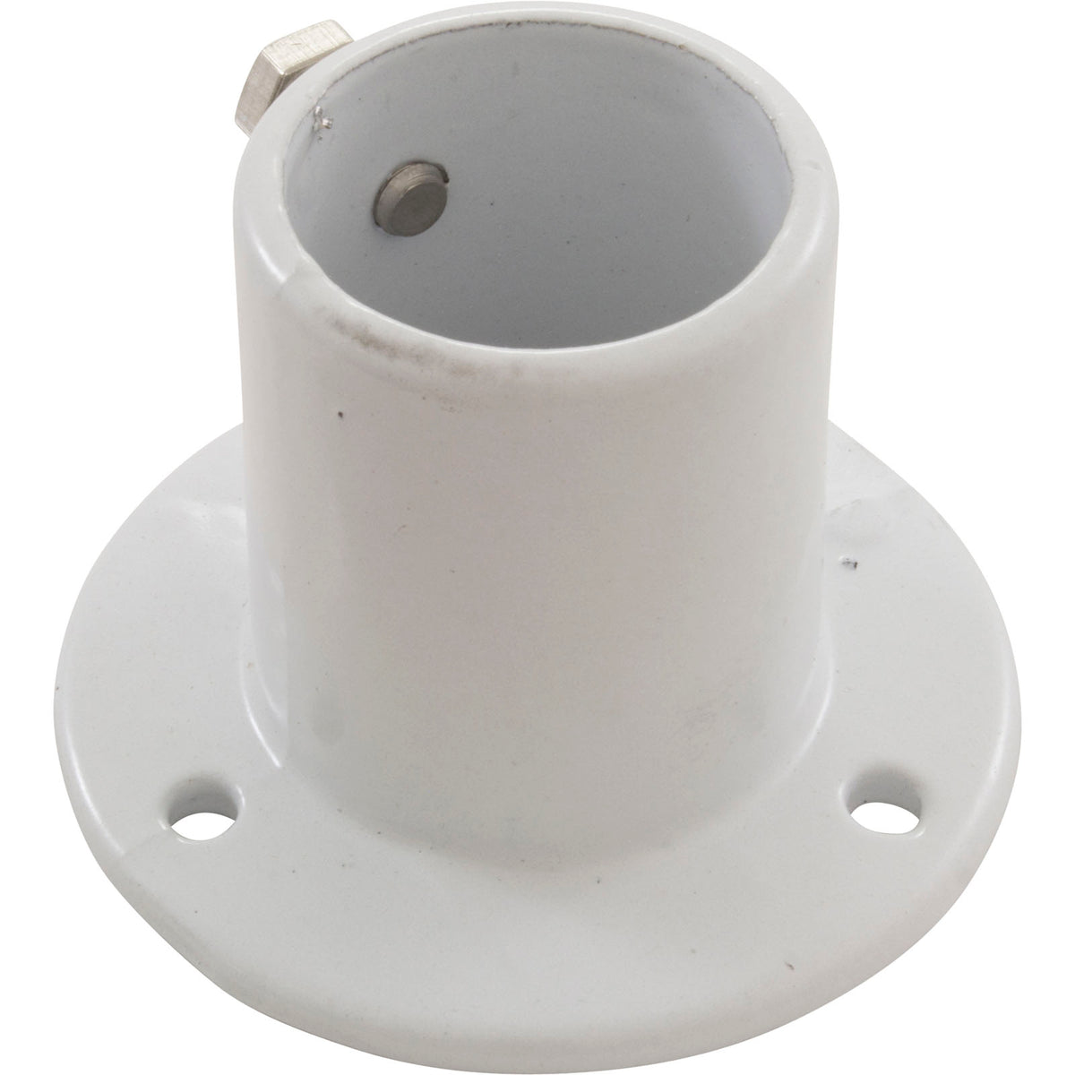 Deck Flange, Perma Cast, For Ladder, 1-1/2", White/Aluminum : PF-2115-L