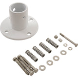 Deck Flange, Perma Cast, For Slide, 1.9", White/Aluminum : PF-3119-A - Perma-Cast LLC - PF-3119-A - PartsForSpas.com