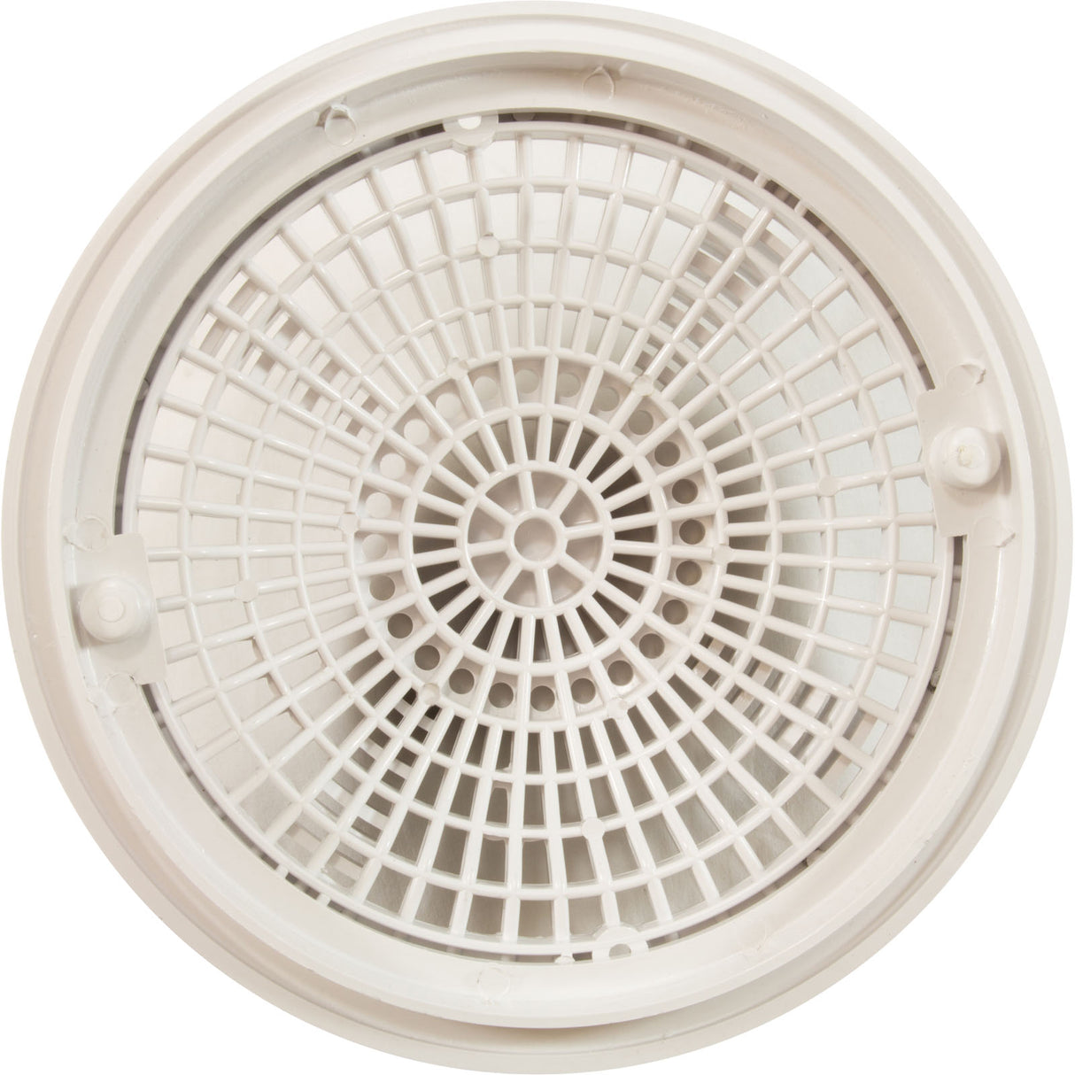 Main Drain Cover & Frame, Waterway Tru Flo 8", White, VGB : 640-1800 V