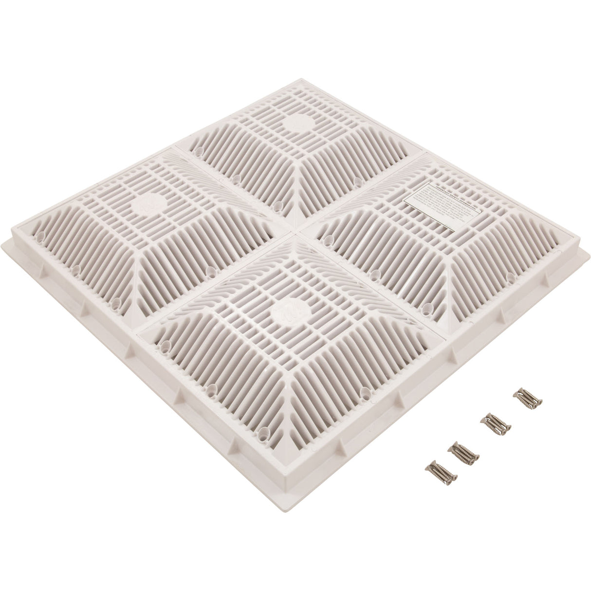 POOL FRAME & GRATE 18" X 18" ( 2011 )  - WHITE : 640-4770 V