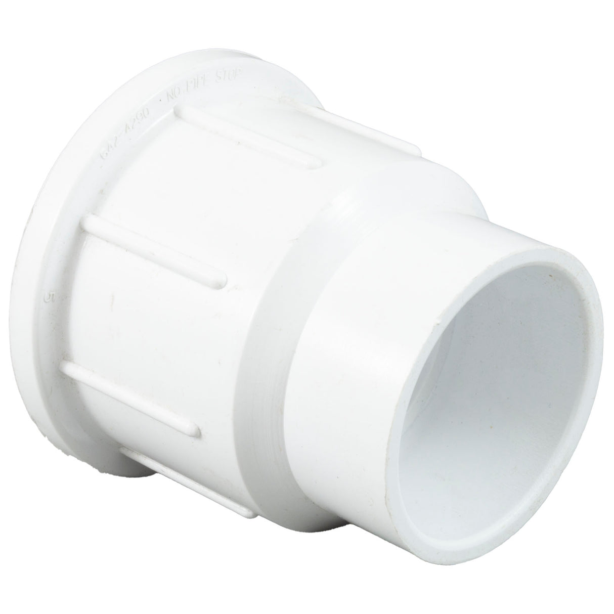 1-1/2" Suc Strght Nut, Adapter W/ Pipe Stops : 642-4130 - Waterway Plastics - 806105113658 - PartsForSpas.com
