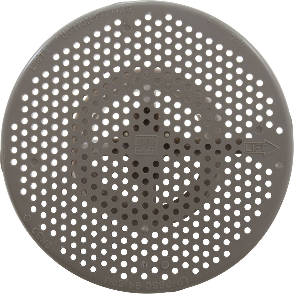 Lo-Pro Suct Cover & Snap Catch Assy - Gray : 643-4257 - Waterway Plastics - 806105114266 - PartsForSpas.com