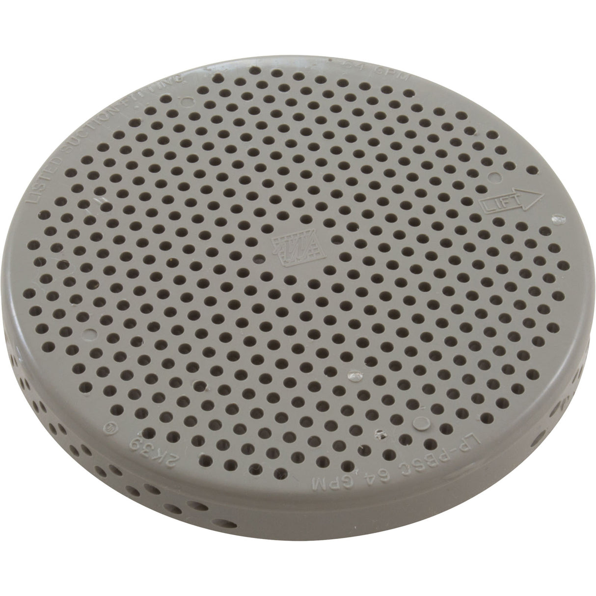 Lo-Pro Suct Cover & Snap Catch Assy - Gray : 643-4257 - Waterway Plastics - 806105114266 - PartsForSpas.com