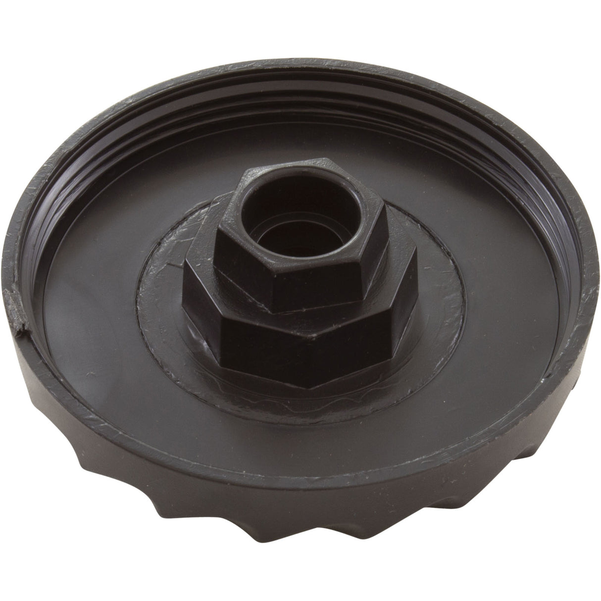 Knob, Waterway, F.A.S., 1" Scalloped, Black : 662-3011
