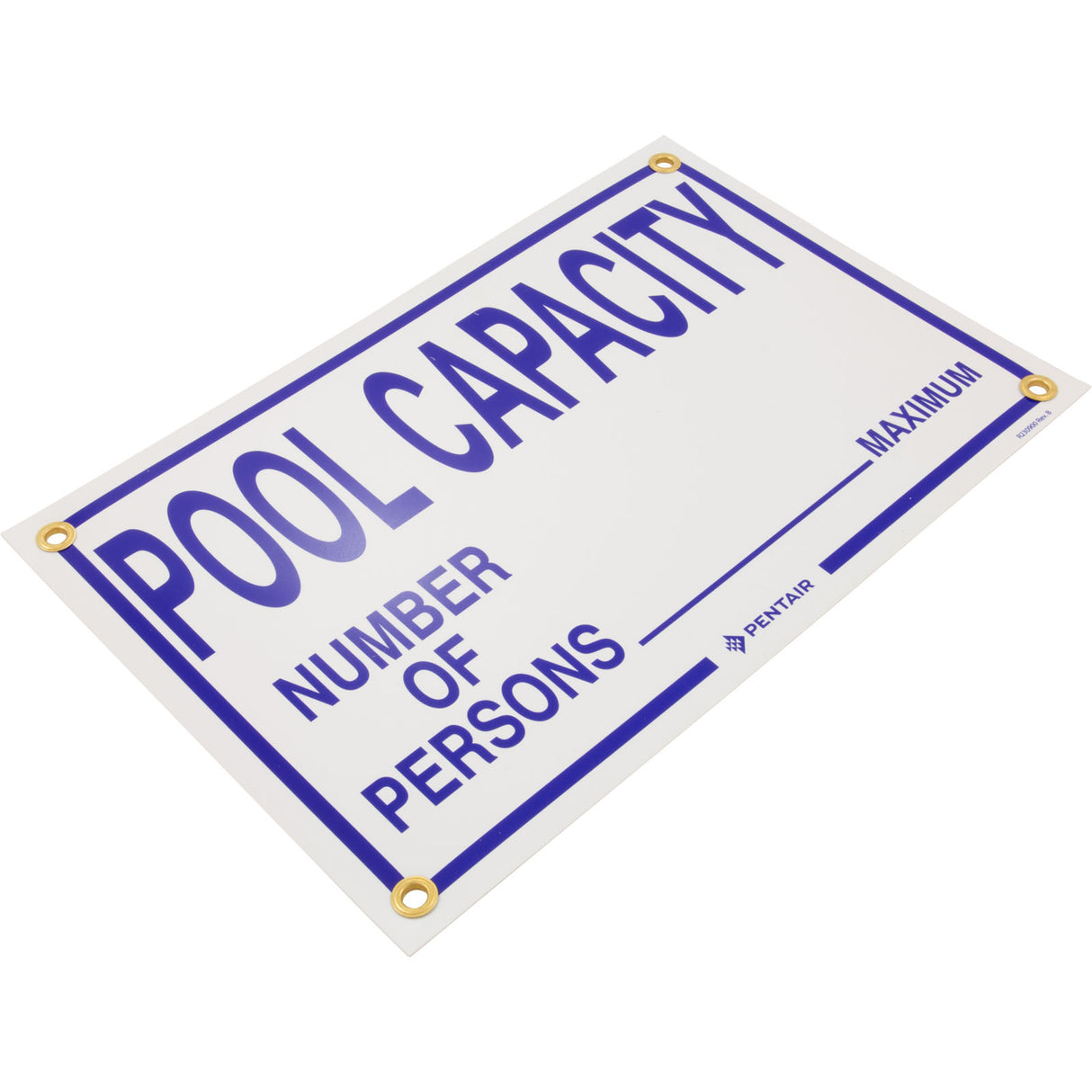Sign, Pool Capacity, 18" x 12" : R230900 - Pentair - 788379007997 - PartsForSpas.com