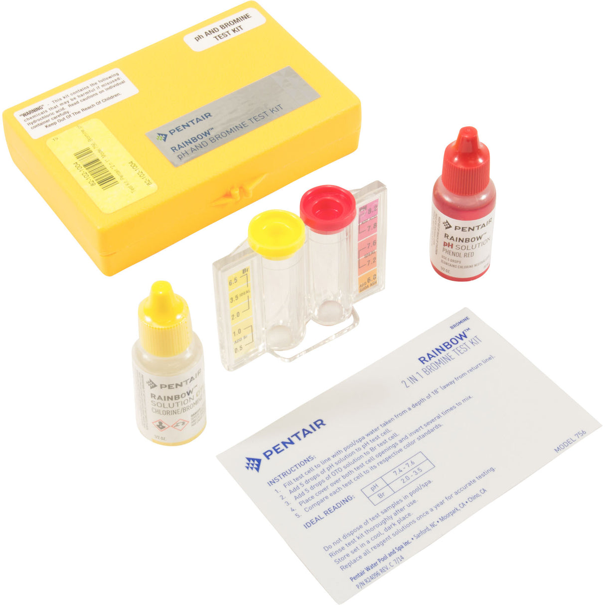 Test Kit, Pentair "2 n 1", Model 756, Bromine, pH : R151196 - Pentair - R151196 - PartsForSpas.com