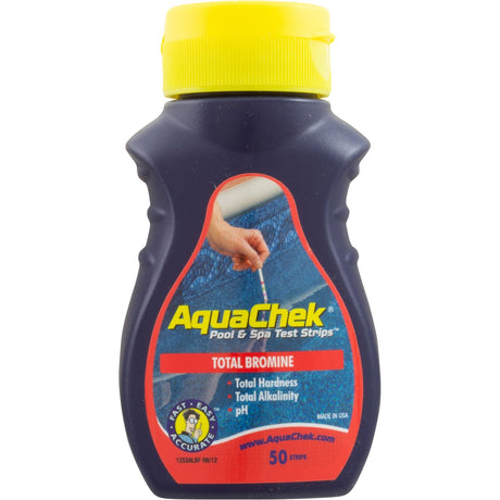 Test Strips, AquaChek Red, 4-in-1, Total Bromine, 50 ct : 521252A - AquaChek/Hach - 90944012528 - PartsForSpas.com