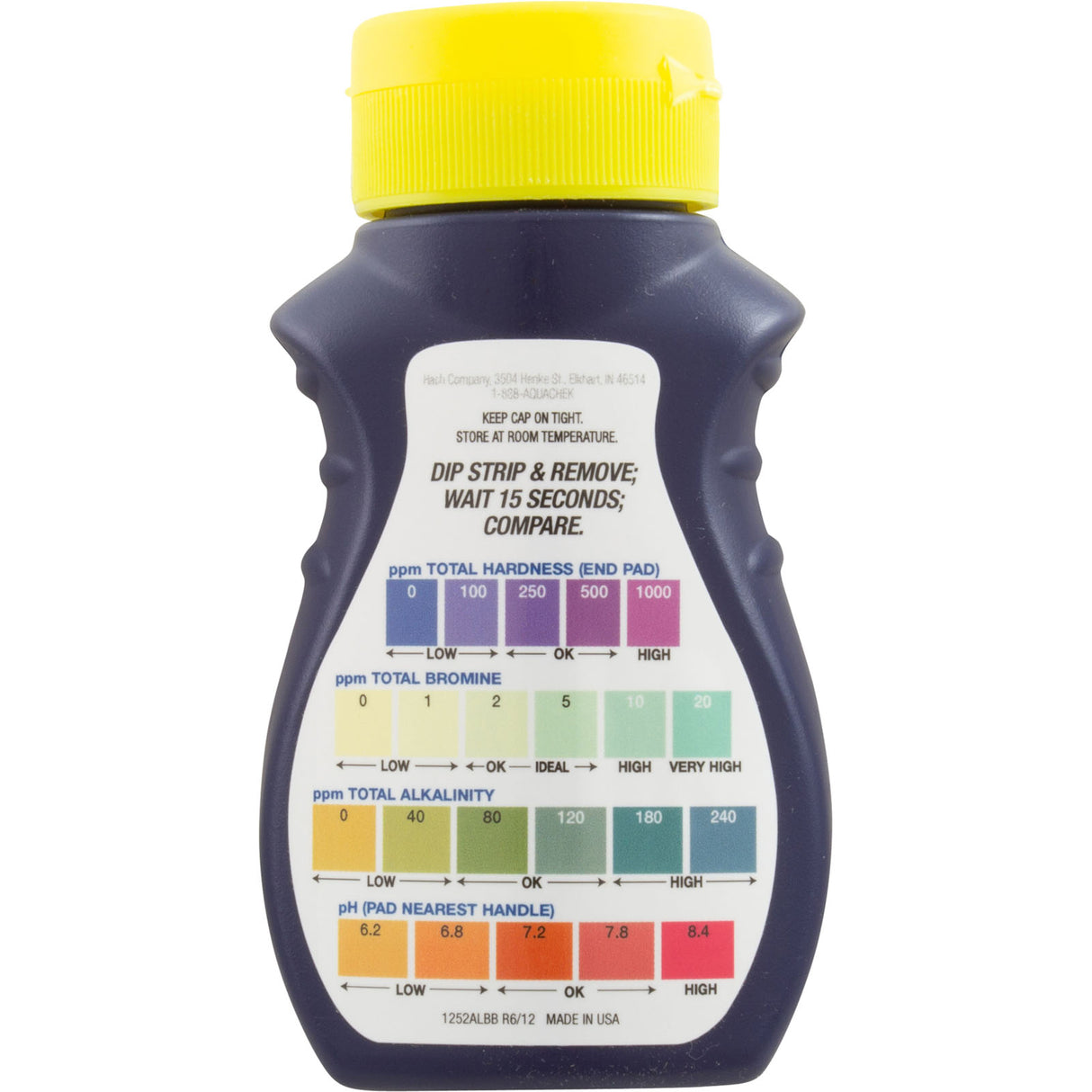 Test Strips, AquaChek Red, 4-in-1, Total Bromine, 50 ct : 521252A - AquaChek/Hach - 90944012528 - PartsForSpas.com