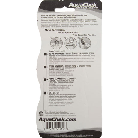 Test Strips, AquaChek Red, 4-in-1, Total Bromine, 50 ct : 521252A - AquaChek/Hach - 90944012528 - PartsForSpas.com