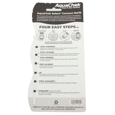 Test Strips, AquaChek Select Connect, Refill, 50ct. : 541640APP - AquaChek/Hach - 541640APP - PartsForSpas.com