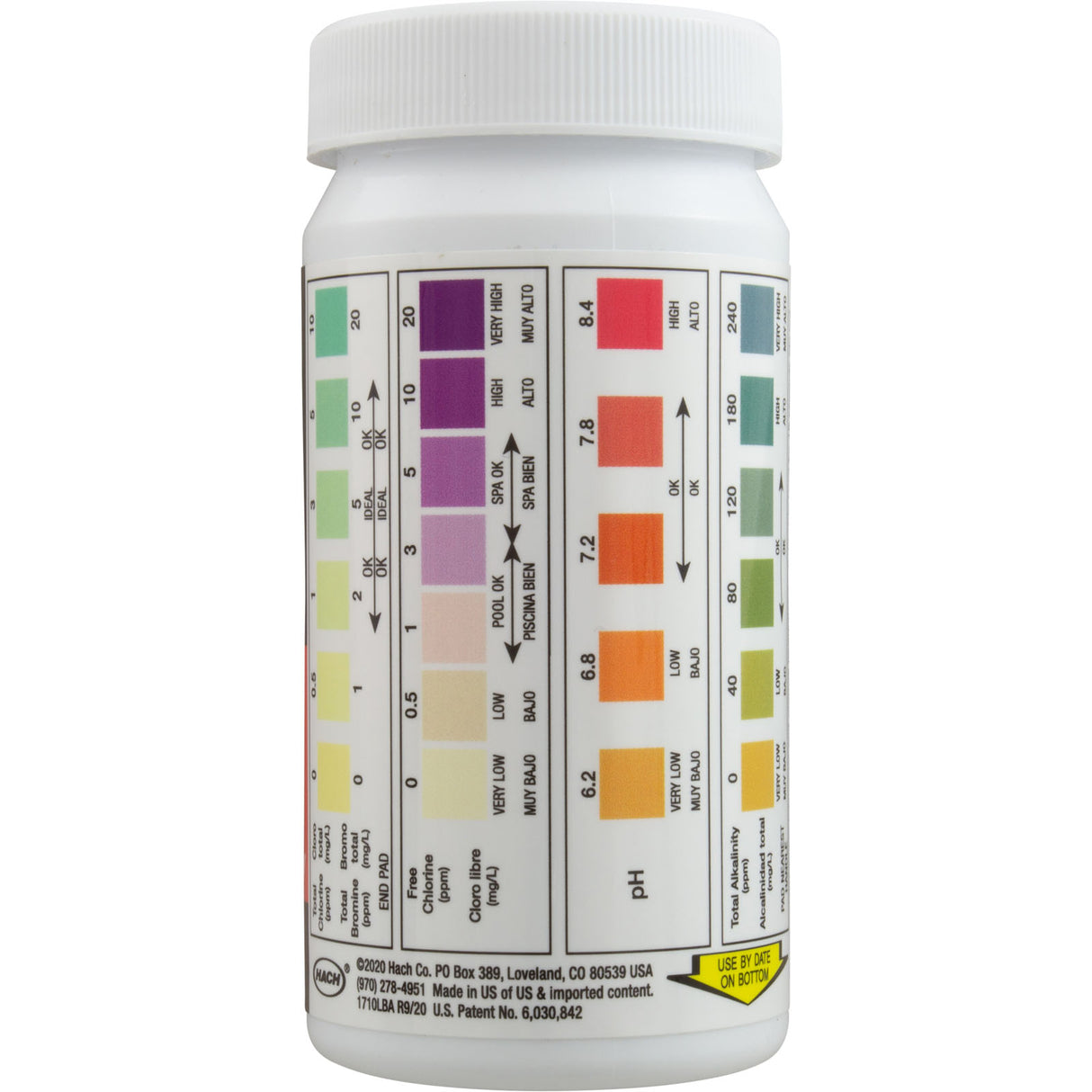 Test Strips, AquaChek Pro, 5-in-1, TC, TB, FC, pH, TA, 100 ct : 511710 - AquaChek/Hach - 190944017100 - PartsForSpas.com