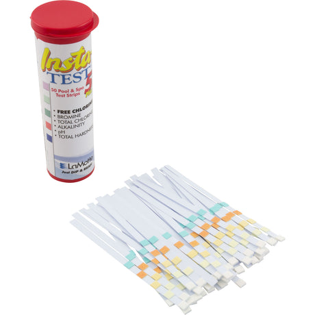 Test Strips, Insta-Test 5-Way Strips, 50ct : 2977-12-PT - Lamotte - 637395430305 - PartsForSpas.com
