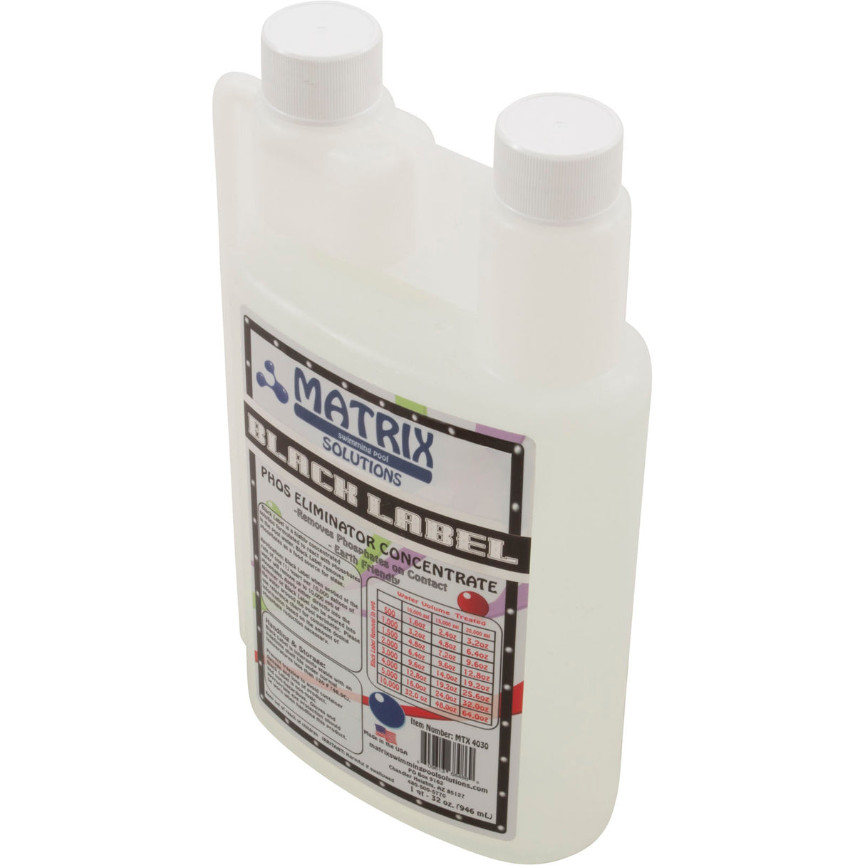 Phosphate Remover, Matrix Black Label, Measurable, 32oz : C006609-BT32OZ - Matrix Swimming Pool Solutions - 609613684869 - PartsForSpas.com
