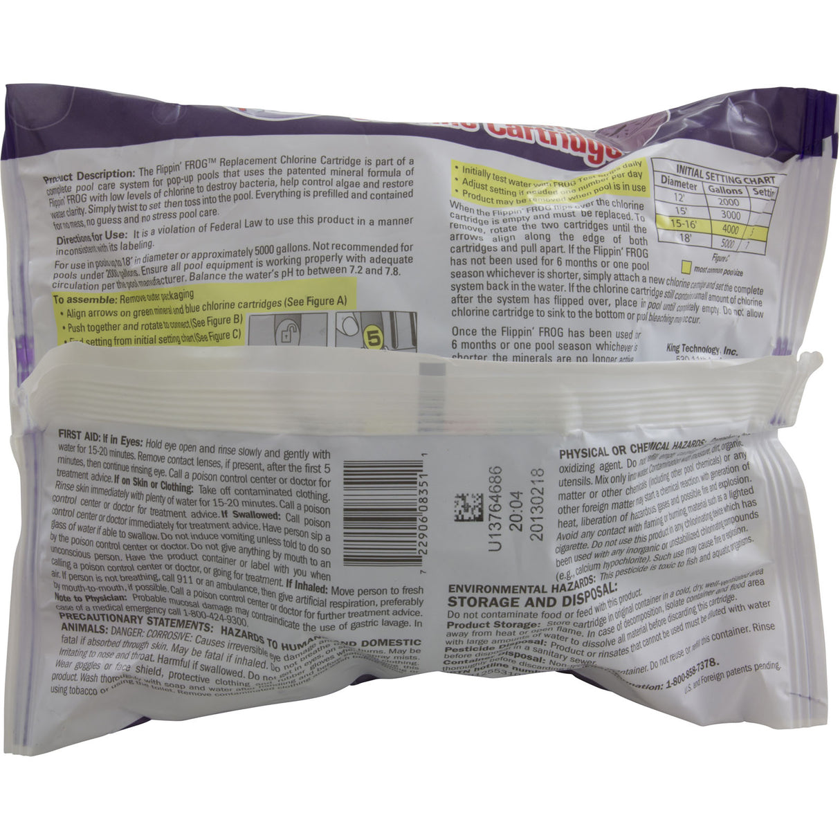 Repl Chlorine Cartridge, King Tech Flippin' Frog : 01-03-8356 - King Technology - 722906083511 - PartsForSpas.com