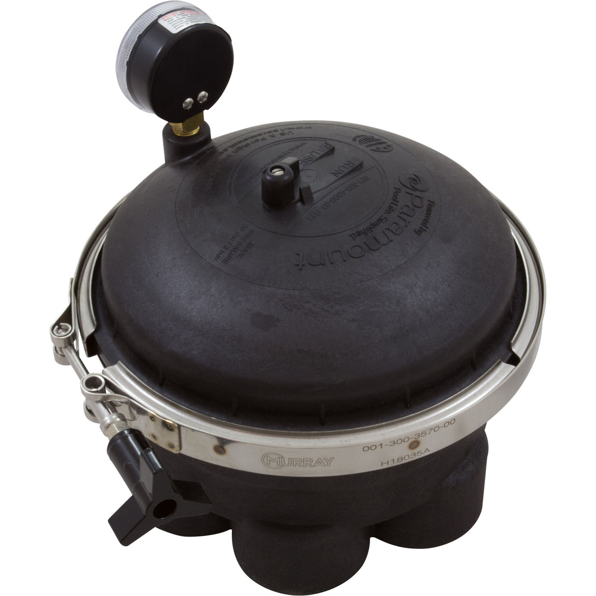 Water Valve, Paramount, 6 Port, 2", Black : 004-302-4184-03 - Paramount Leisure Industries - 004-302-4184-03 - PartsForSpas.com