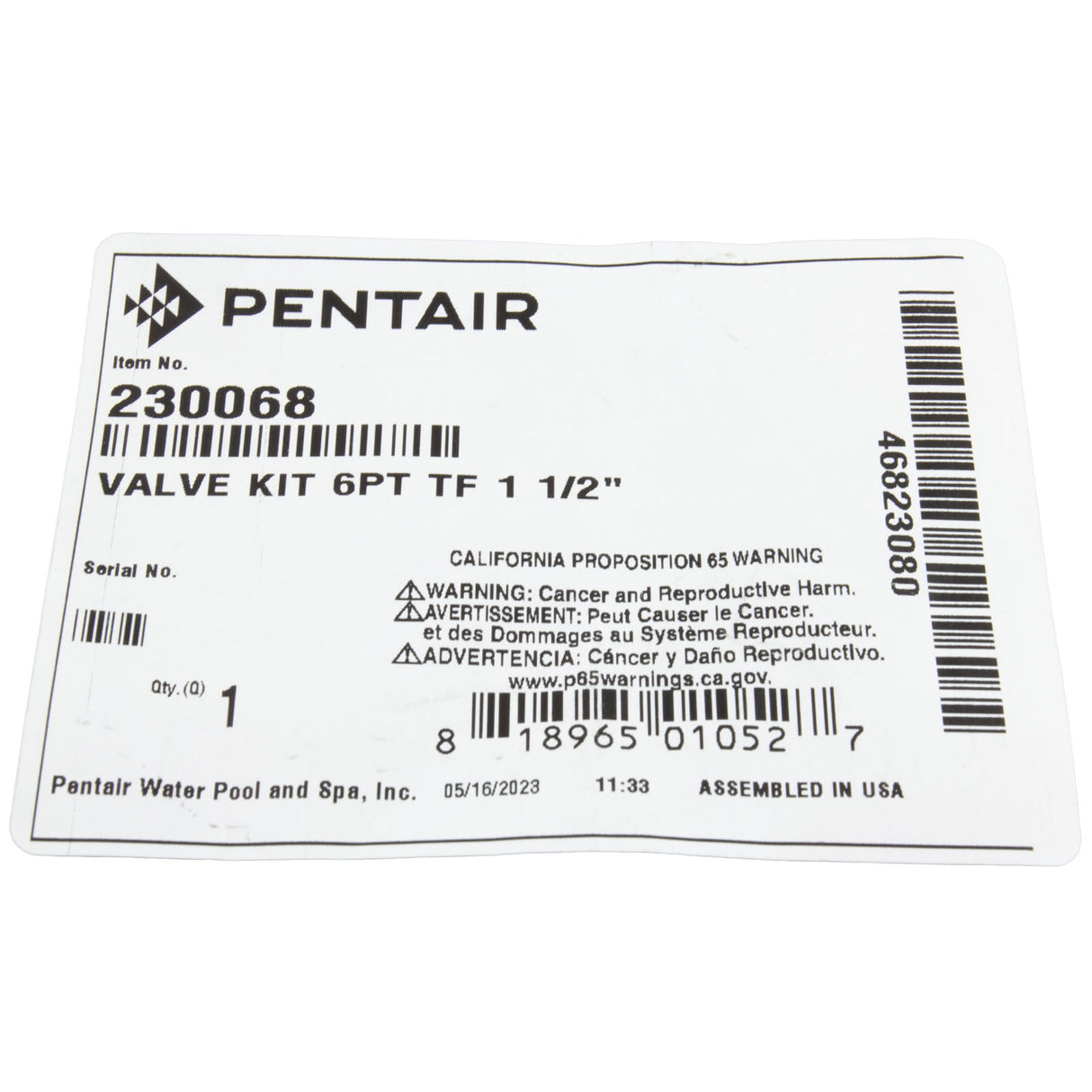 6 Port Top Feed Kit 1 1/2" : 230068