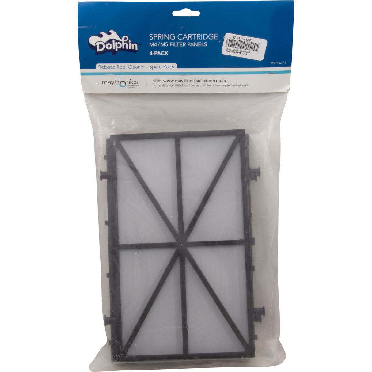 Spring Cartridge Filter Panel, Maytronics M4/M5, Qty 4 : 9991433-R4 - Maytronics - 718117201745 - PartsForSpas.com