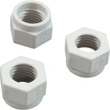 Mender Nut, Hayward TriVac 500/700, White, qty 3 : TVX6000MNPK3 - Hayward - 0610377301428 - PartsForSpas.com