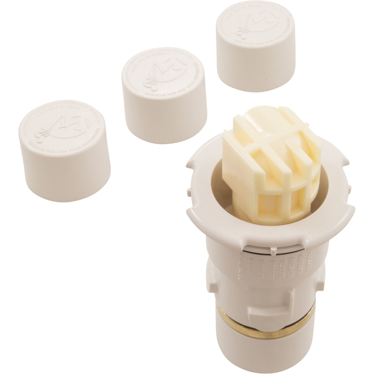 Replacement Nozzle, Paramount PV3, White, w/ Caps : 004-627-5060-01 - Paramount Leisure Industries - 004-627-5060-01 - PartsForSpas.com