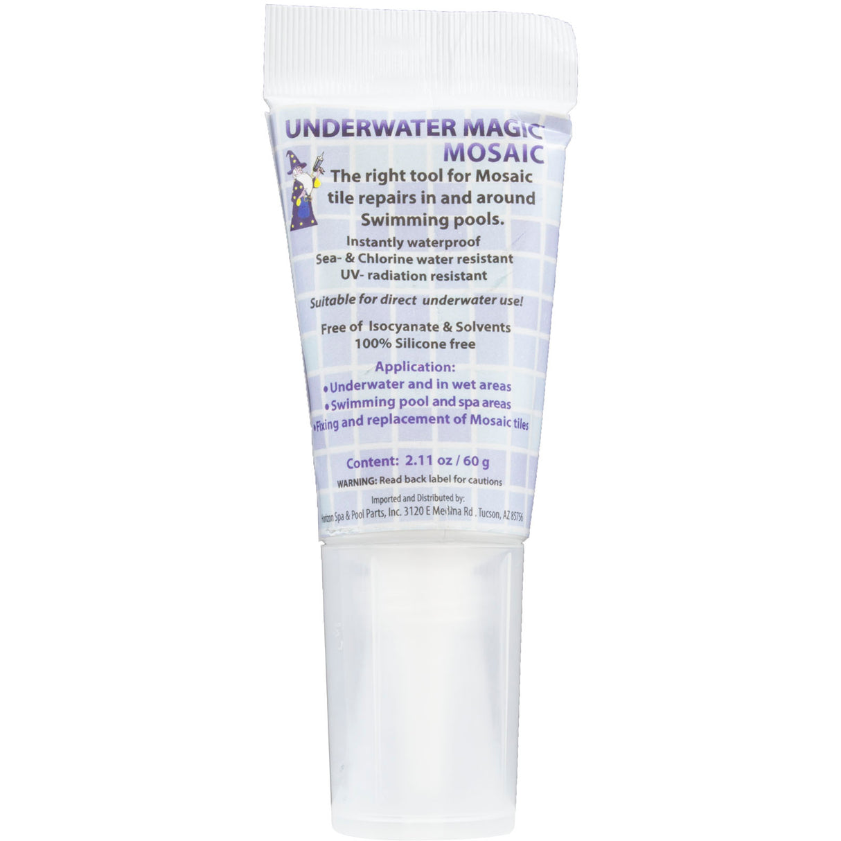 Sealant, Underwater Magic Mosaic, Single, 2.1 oz Tube, White : MOSAIC-60-EA