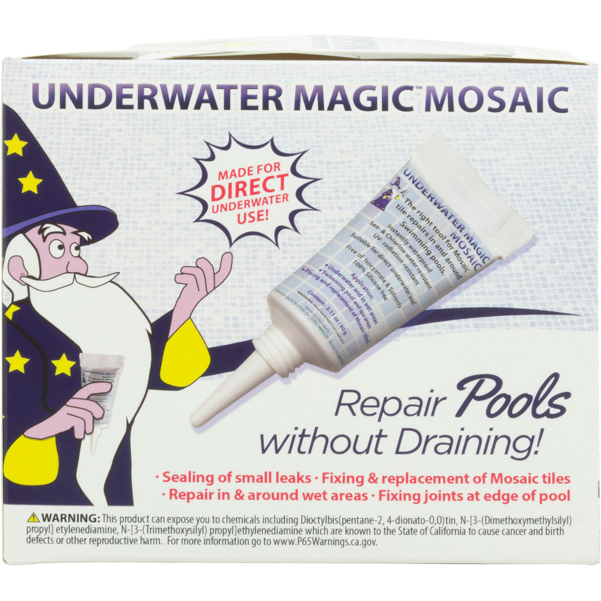 Sealant, Underwater Magic Mosaic, 8ct, 2.1 oz Tube, White : MOSAIC-60-8XCS