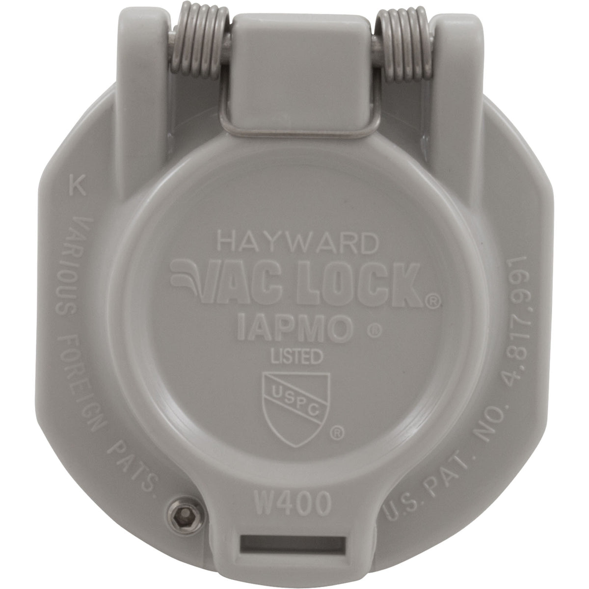 Wall Fitting, Hayward, Vac Lock Safety, Gray : W400BLGP - Hayward - 0610377059848 - PartsForSpas.com