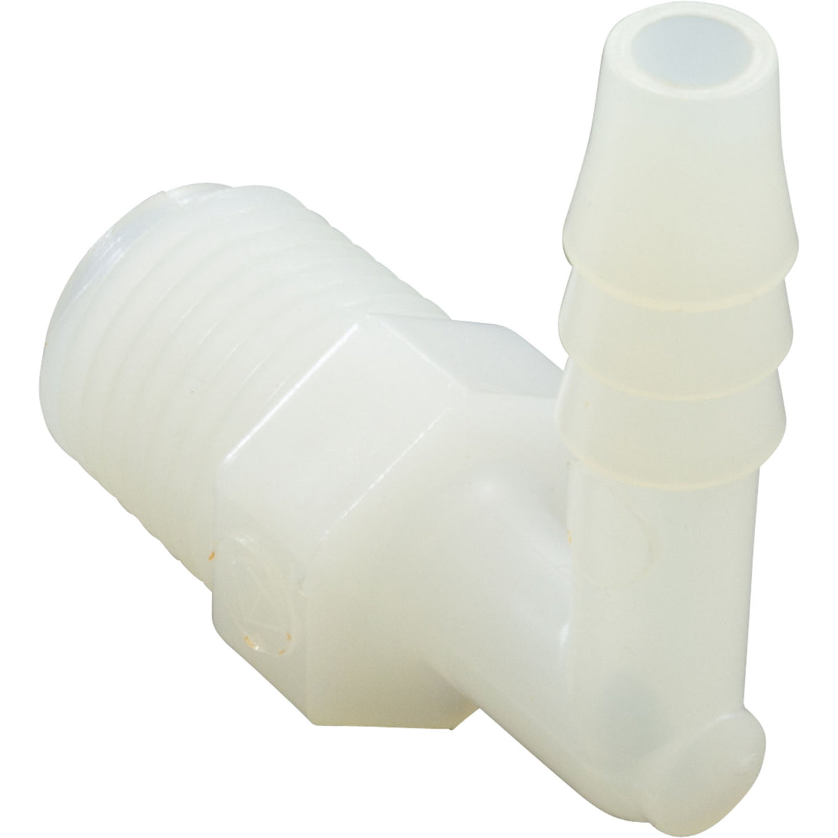 Barb Adapter, 1/4"b x 1/4"mpt, 90 Degree, Nylon : 63194